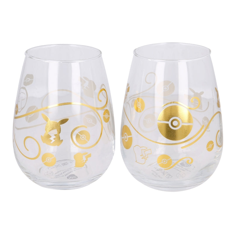2 PCS 510 ML CRYSTAL GLASS SET POKEMON