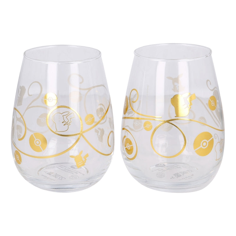 2 PCS 510 ML CRYSTAL GLASS SET POKEMON