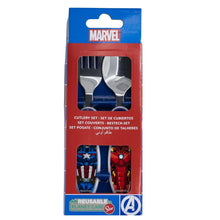 2 PCS ELLIPTICAL METALLIC CUTLERY SET AVENGERS INVINCIBLE FORCE