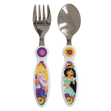 2 PCS ELLIPTICAL METALLIC CUTLERY SET DISNEY PRINCESS BRAVE AND BOLD