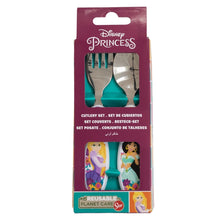 2 PCS ELLIPTICAL METALLIC CUTLERY SET DISNEY PRINCESS BRAVE AND BOLD
