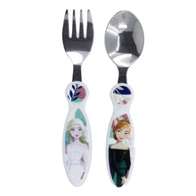 2 PCS ELLIPTICAL METALLIC CUTLERY SET FROZEN TRUST THE JOURNEY
