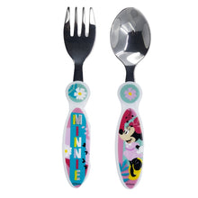 2 PCS ELLIPTICAL METALLIC CUTLERY SET MINNIE MOUSE BEING MORE MINNIE