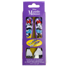 2 PCS ELLIPTICAL METALLIC CUTLERY (SPOON AND FORK) SET MINNIE SUNSHINE