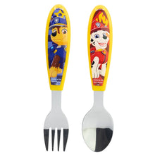 2 PCS ELLIPTICAL METALLIC CUTLERY (SPOON AND FORK) SET PAW PATROL BOY RESCUE PUPS