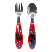 2 PCS ELLIPTICAL METALLIC CUTLERY (SPOON AND FORK) SET SPIDERMAN MOVING TARGET