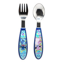 2 PCS ELLIPTICAL METALLIC CUTLERY (SPOON AND FORK) SET STITCH DRAWING