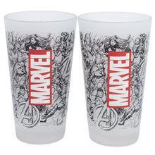 2 PCS GLASS CASUAL TUMBLER 490 ML MARVEL PATTERN