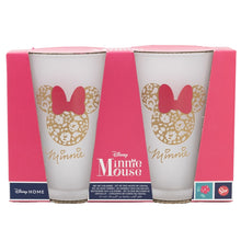 2 PCS GLASS CASUAL TUMBLER 490 ML MINNIE MOUSE GARDENING