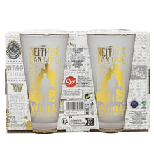 2 PCS GLASS CASUAL TUMBLER 490 ML SET HARRY POTTER GOLDEN MAGIC