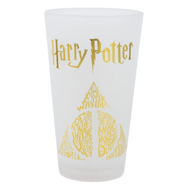 2 PCS GLASS CASUAL TUMBLER 490 ML SET HARRY POTTER GOLDEN MAGIC