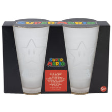 2 PCS GLASS CASUAL TUMBLER 490 ML SUPER MARIO