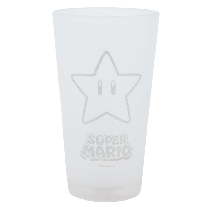 2 PCS GLASS CASUAL TUMBLER 490 ML SUPER MARIO