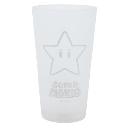2 PCS GLASS CASUAL TUMBLER 490 ML SUPER MARIO