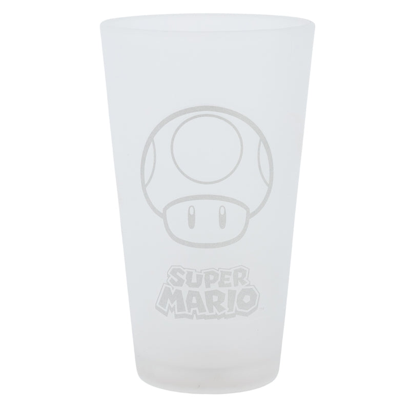 2 PCS GLASS CASUAL TUMBLER 490 ML SUPER MARIO