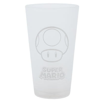 2 PCS GLASS CASUAL TUMBLER 490 ML SUPER MARIO