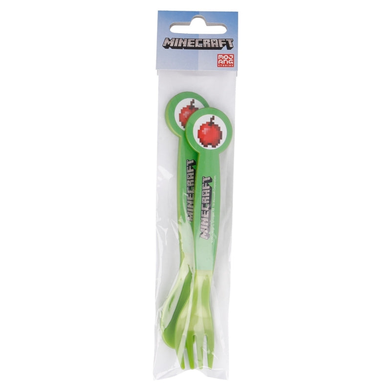 2 PCS PP CUTLERY SET IN POLYBAG MINECRAFT