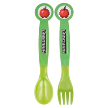 2 PCS PP CUTLERY SET IN POLYBAG MINECRAFT