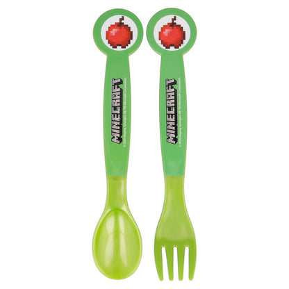 2 PCS PP CUTLERY SET IN POLYBAG MINECRAFT