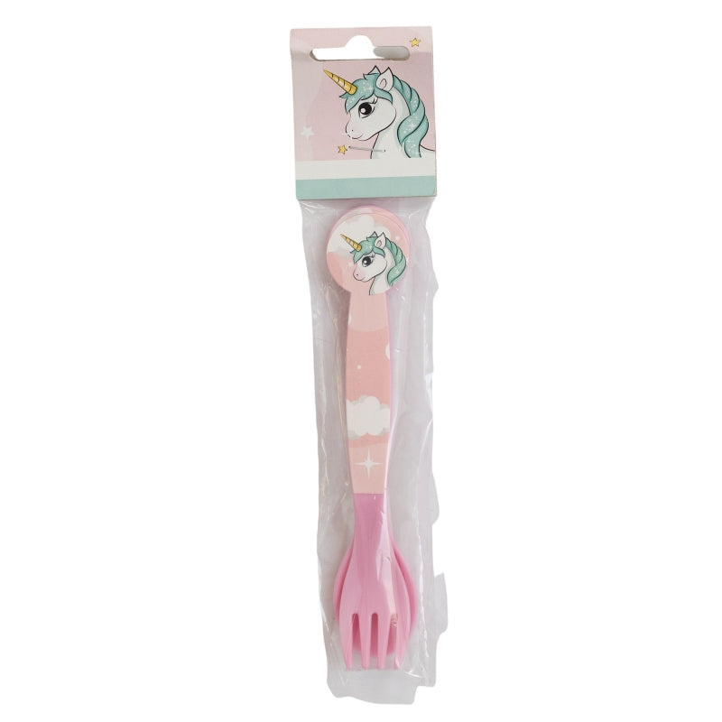 2 PCS PP CUTLERY (SPOON AND FORK) SET IN POLYBAG UNICORN RANGE