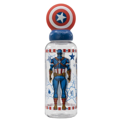 3D ECOZEN FIGURINE BOTTLE 560 ML AVENGERS INVINCIBLE FORCE CAPTAIN AMERICA.