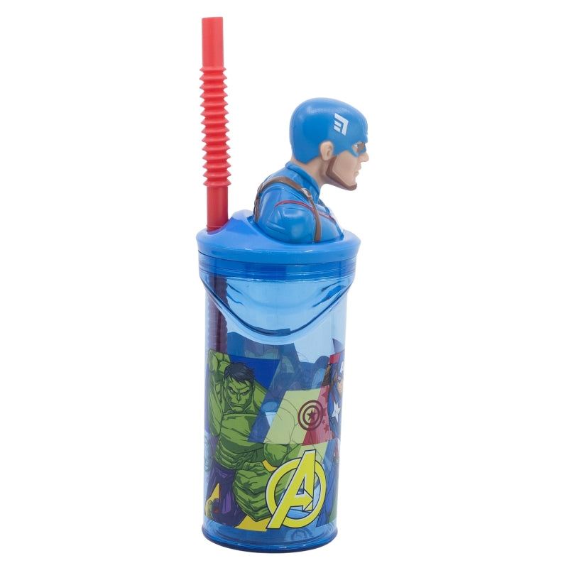 Avengers 3D Tumbler met Rietje 360 ml – Wonderbaarlijke Kracht met Captain America!