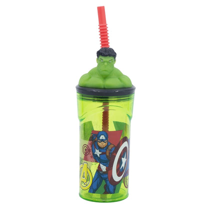 Avengers 3D Tumbler met Rietje 360 ml – Groene Kracht met Hulk!