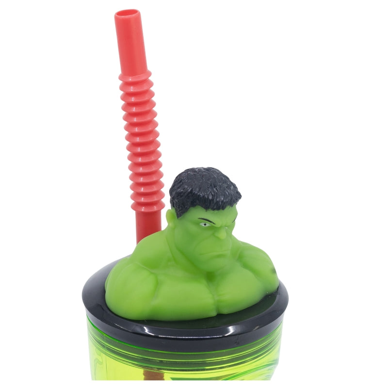Avengers 3D Tumbler met Rietje 360 ml – Groene Kracht met Hulk!