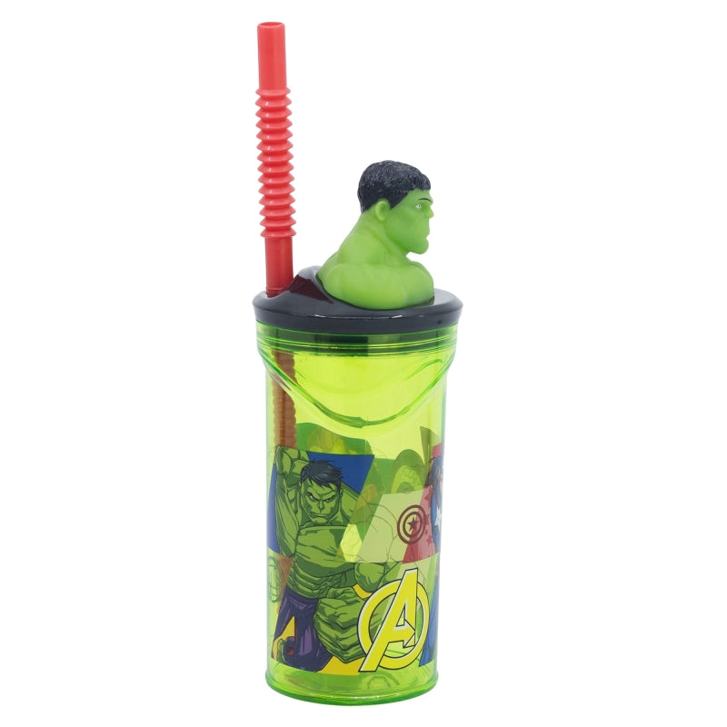 Avengers 3D Tumbler met Rietje 360 ml – Groene Kracht met Hulk!