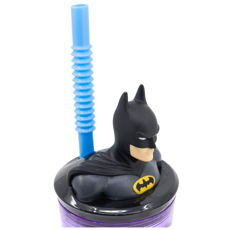 Batman 3D Figurine Tumbler 360 ml – BPA-vrije Kinderbeker met Rietje
