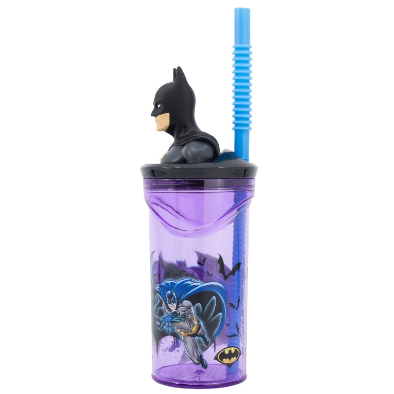 Batman 3D Figurine Tumbler 360 ml – BPA-vrije Kinderbeker met Rietje