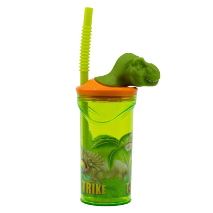 T-Rex 3D Tumbler met Rietje 360 ml – Drinken met een Dino-Twist!