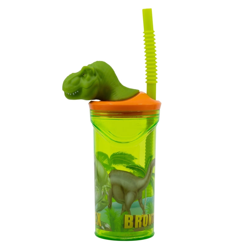 T-Rex 3D Tumbler met Rietje 360 ml – Drinken met een Dino-Twist!