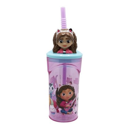 Gabby's Dollhouse 3D Tumbler met Rietje 360 ml – Magisch Kattenplezier!