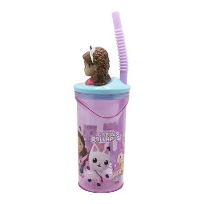Gabby's Dollhouse 3D Tumbler met Rietje 360 ml – Magisch Kattenplezier!