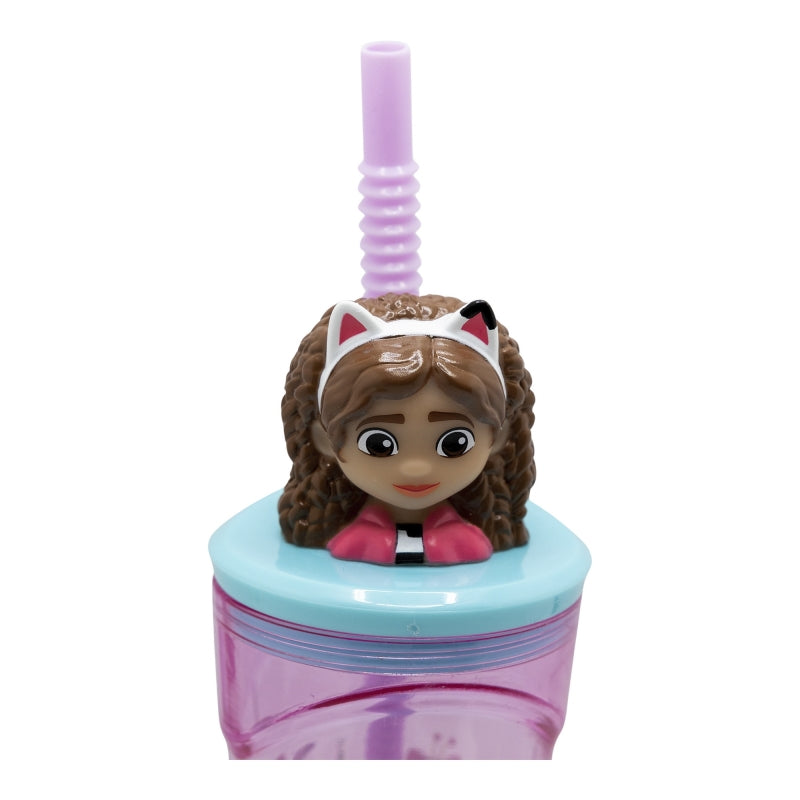 Gabby's Dollhouse 3D Tumbler met Rietje 360 ml – Magisch Kattenplezier!