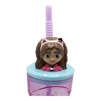 Gabby's Dollhouse 3D Tumbler met Rietje 360 ml – Magisch Kattenplezier!