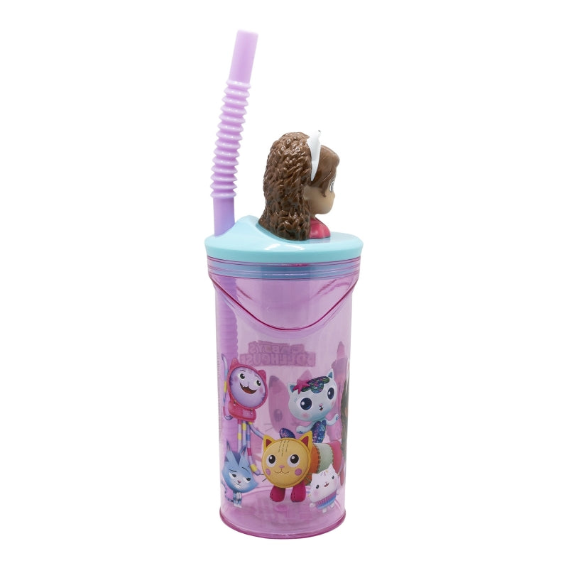 Gabby's Dollhouse 3D Tumbler met Rietje 360 ml – Magisch Kattenplezier!