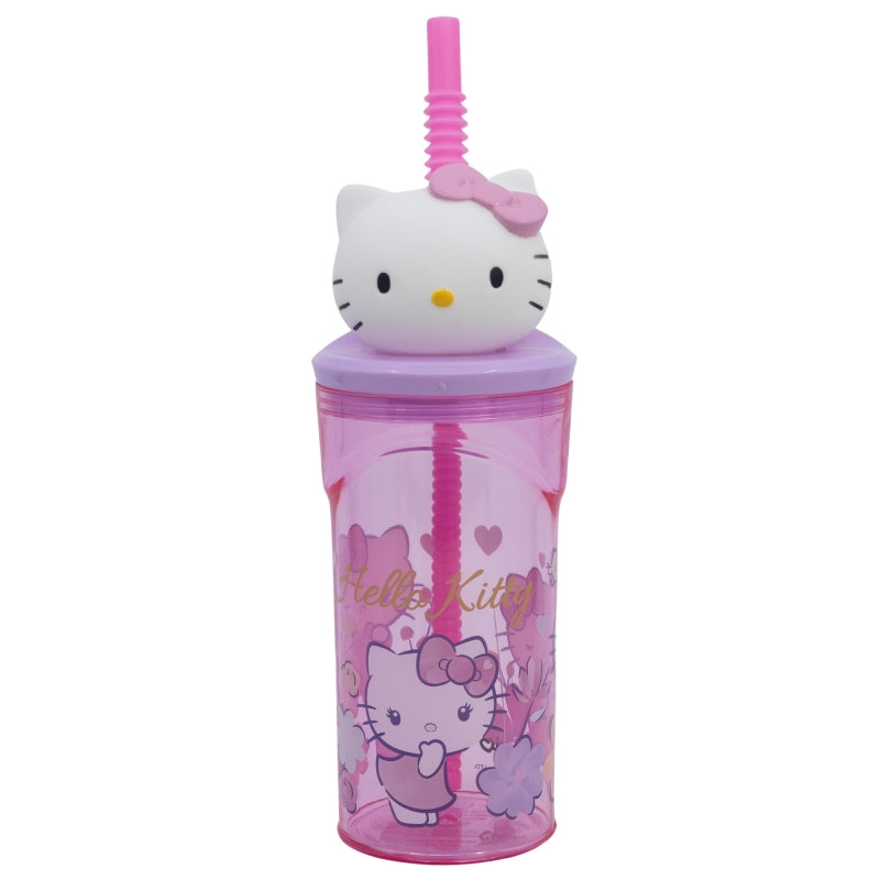 Hello Kitty 3D Tumbler met Rietje 360 ml – Schattig Kattenplezier!