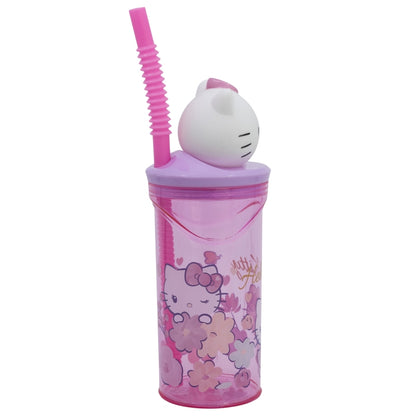 Hello Kitty 3D Tumbler met Rietje 360 ml – Schattig Kattenplezier!