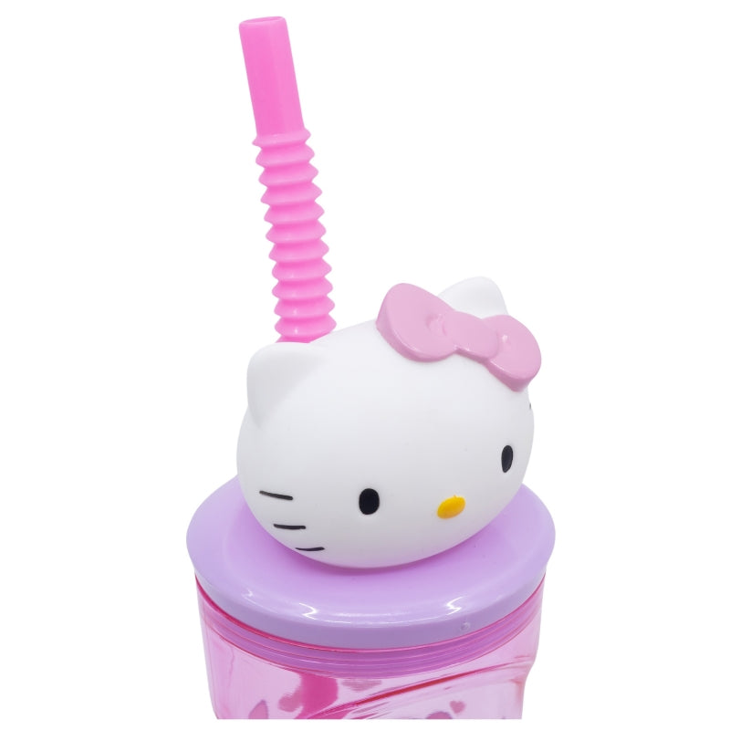 Hello Kitty 3D Tumbler met Rietje 360 ml – Schattig Kattenplezier!