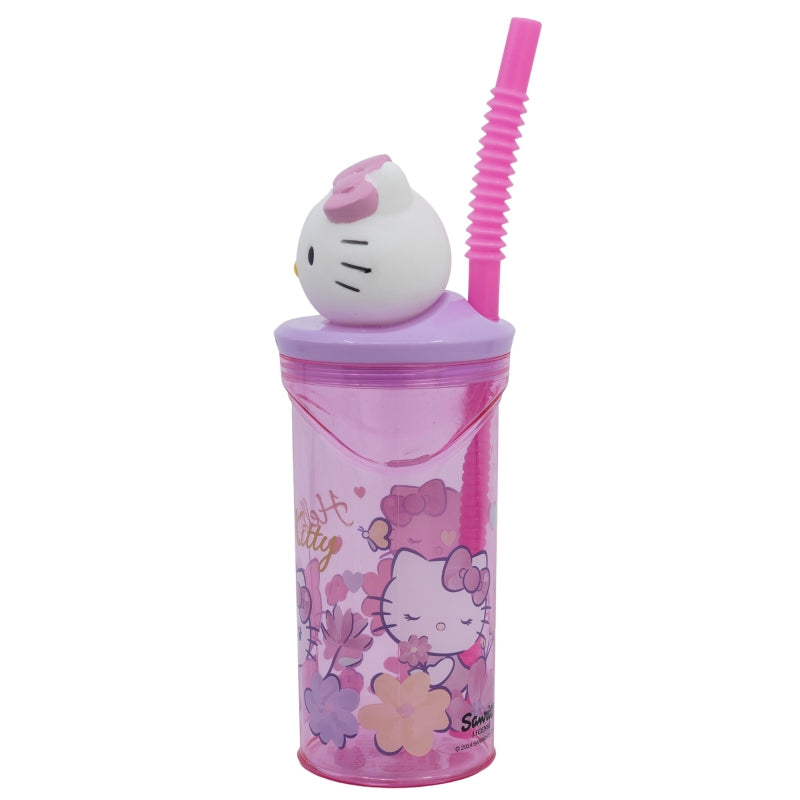 Hello Kitty 3D Tumbler met Rietje 360 ml – Schattig Kattenplezier!