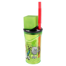 Minecraft 3D Figurine Tumbler 360 ml – BPA-vrije Kinderbeker met Rietje