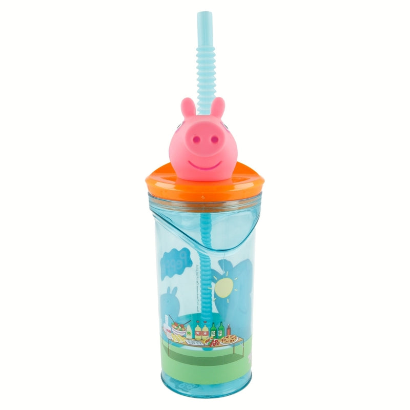 Peppa Pig Core 3D Figurine Tumbler 360 ml – BPA-vrije Kinderbeker met Rietje