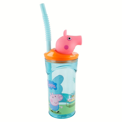 Peppa Pig Core 3D Figurine Tumbler 360 ml – BPA-vrije Kinderbeker met Rietje