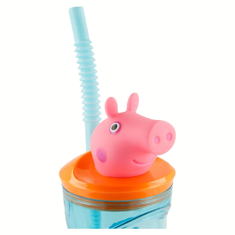 Peppa Pig Core 3D Figurine Tumbler 360 ml – BPA-vrije Kinderbeker met Rietje