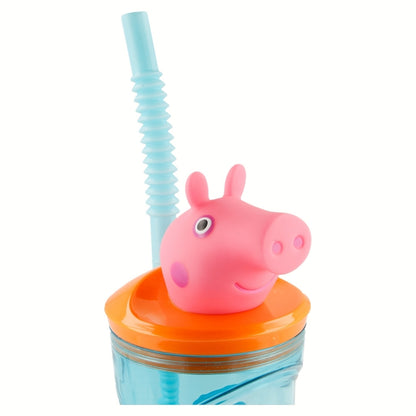 Peppa Pig Core 3D Figurine Tumbler 360 ml – BPA-vrije Kinderbeker met Rietje