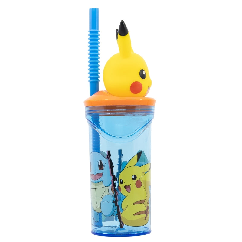 Pokémon 3D Tumbler met Rietje 360 ml – Vang het Avontuur met Pikachu!