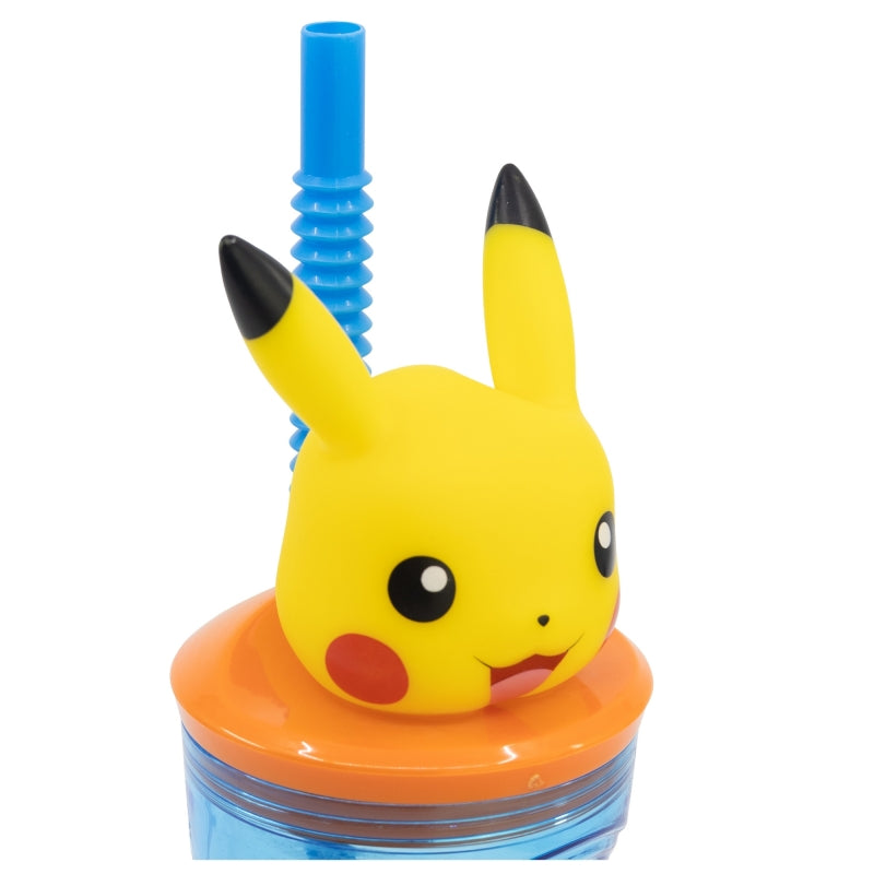 Pokémon 3D Tumbler met Rietje 360 ml – Vang het Avontuur met Pikachu!