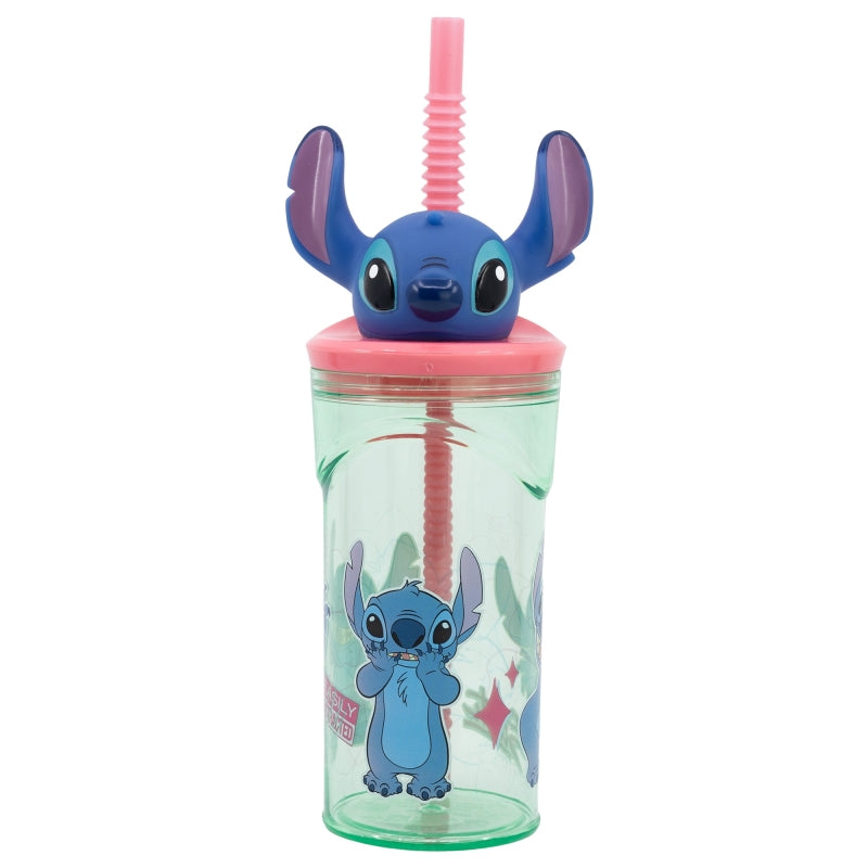 Stitch 3D Tumbler met Rietje 360 ml – Bloemig Avontuur met Stitch!